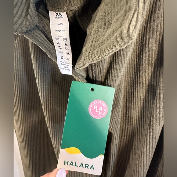 NWT Mid Rise Green Corduroy Pants - Picture 3 of 3